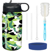 Rickyh Style kids bottle with straw lid, insulated steel for durable on-the-go hydration.