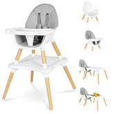 RICUTON 6in1 high chair wooden frame offers durable growth-stage support.
