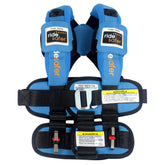 RideSafer X-Large blue vest setup showcases compact design for travel.