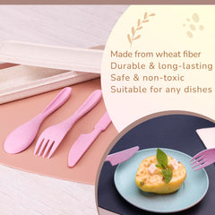 Rightitem kids utensils with ergonomic handles for comfortable meals.