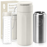 RIGSTNE portable breast milk cooler with 11oz bottle for travel-friendly cooling.