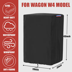 Durable 420D waterproof fabric on Rilime wagon cover highlights all-weather protection.