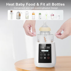 Rimaxao Bottle Warmer supports breast milk bags for flexible feeding prep.
