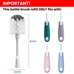 RIMAY dual-bristle design close-up showing stiff gray and soft white bristles.