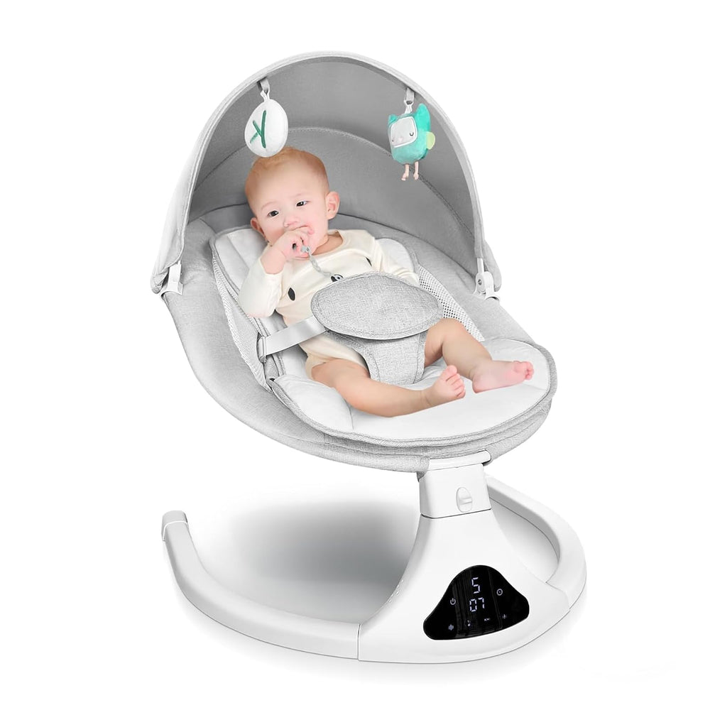 RIVIPLOU Electric Baby Swing with remote control for convenient soothing sessions