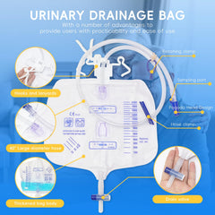 RLOVAL catheter bag one-handed drain valve for easy emptying.
