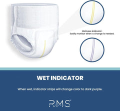 RMS Brands Comfort Wear pullups elastic waistband visual conveys secure all-day fit.