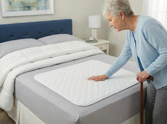 RMS Ultra Soft bed pad with absorbent core quickly captures moisture.