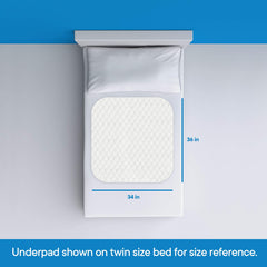 RMS Ultra Soft bed pad waterproof back layer prevents leaks.