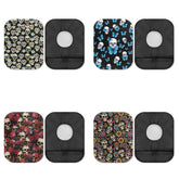 Rnyleeg skull-pattern ostomy bag covers shown on a daily wear look for women
