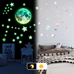 Robmoda colorful stars wall decals ideal for kids rooms and nurseries.