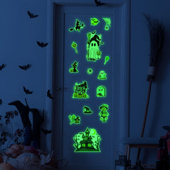Robmoda glow-in-the-dark Halloween witch wall sticker adds spooky charm to nursery ceilings.