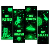 Robmoda glow stars wall decal for boys' room that shines softly at night.
