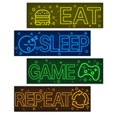 Robmoda glow wall sticker EAT glows for vibrant game room ambiance.
