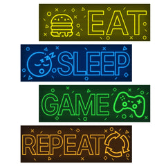 Robmoda glow wall sticker EAT glows for vibrant game room ambiance.