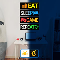 Robmoda neon game wall sticker Game adds dynamic focal points for playtime.