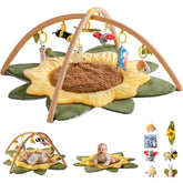 ROBOTIME Baby Play Gym sunflower design promotes visual tracking during play.