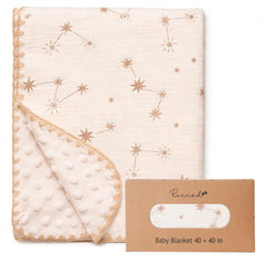 ROCCED baby blanket front muslin cotton texture provides breathable comfort.
