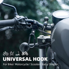 RockBROS handlebar hook loaded to 30kg showing heavy-duty capacity