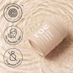 Roe Wellness baby-cream-lotion tube closeup showing smooth texture for sensitive skin