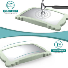 Rohent baby car mirror shatterproof detail highlights durable, wobble-free stability on roads