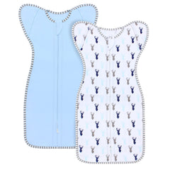 Roksuma transition swaddle 0-3m arms-up shows secure, womb-like comfort for early sleep