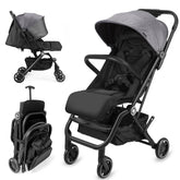Rollingsurfer Lightweight Stroller folded compact for travel and storage