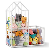 ROMAGIO stuffed animal storage front view with house shape for organized toys