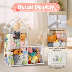 ROMAGIO right compartment fits oversized plush toys for compact storage