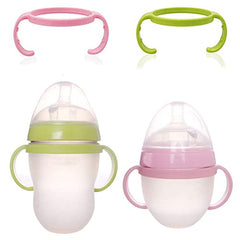 Ergonomic, anti-slip ROMIRUS handles enhance grip during bottle feeding.