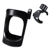 ROMIRUS stroller cup holder with 360-degree rotation for easy reach
