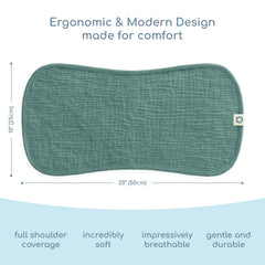 ROMY RO organic cotton burp cloths show multi-layer construction and durable edges.