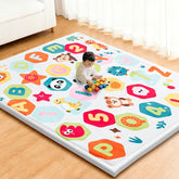 RONGFA baby play mat coral velvet surface with ultra-soft touch