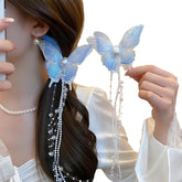 Ronlor butterfly tassel blue hair clip for elegant party looks.
