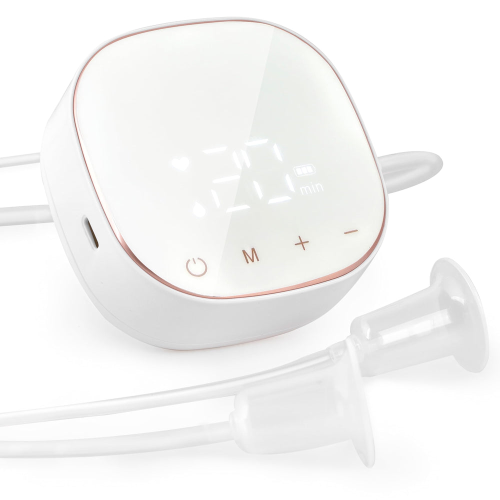 Ronumb electric nipple-corrector main unit with silicone pad for gentle correction.