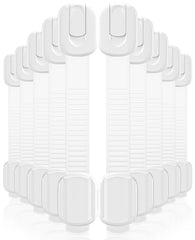 Roocickee 10-pack cabinet locks in packaging, ready for quick installation.