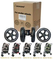 ROODO rear wheels 6-inch for stable tracking on uneven paths.
