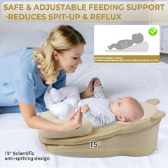 Rootling baby feeding pillow safe-support design for comfortable feeds