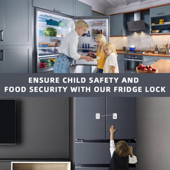 RORMGO fridge lock key system close-up shows simple operation