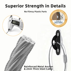 RORMGO steel cable 2mm strong anchor for reliable protection