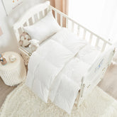 ROSE FEATHER toddler travel goose down comforter on crib bed for warmth