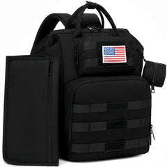 ROSEGIN diaper bag backpack with 35L capacity and organized pockets for easy packing.