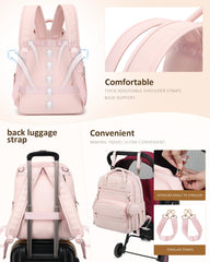 ROSEGIN 20-pocket design keeps bottles, diapers, and gear neatly within reach.