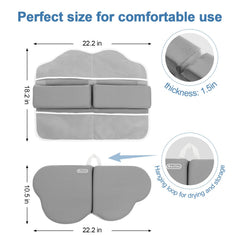 Roslim memory foam close-up demonstrates dense padding for knee and elbow support.