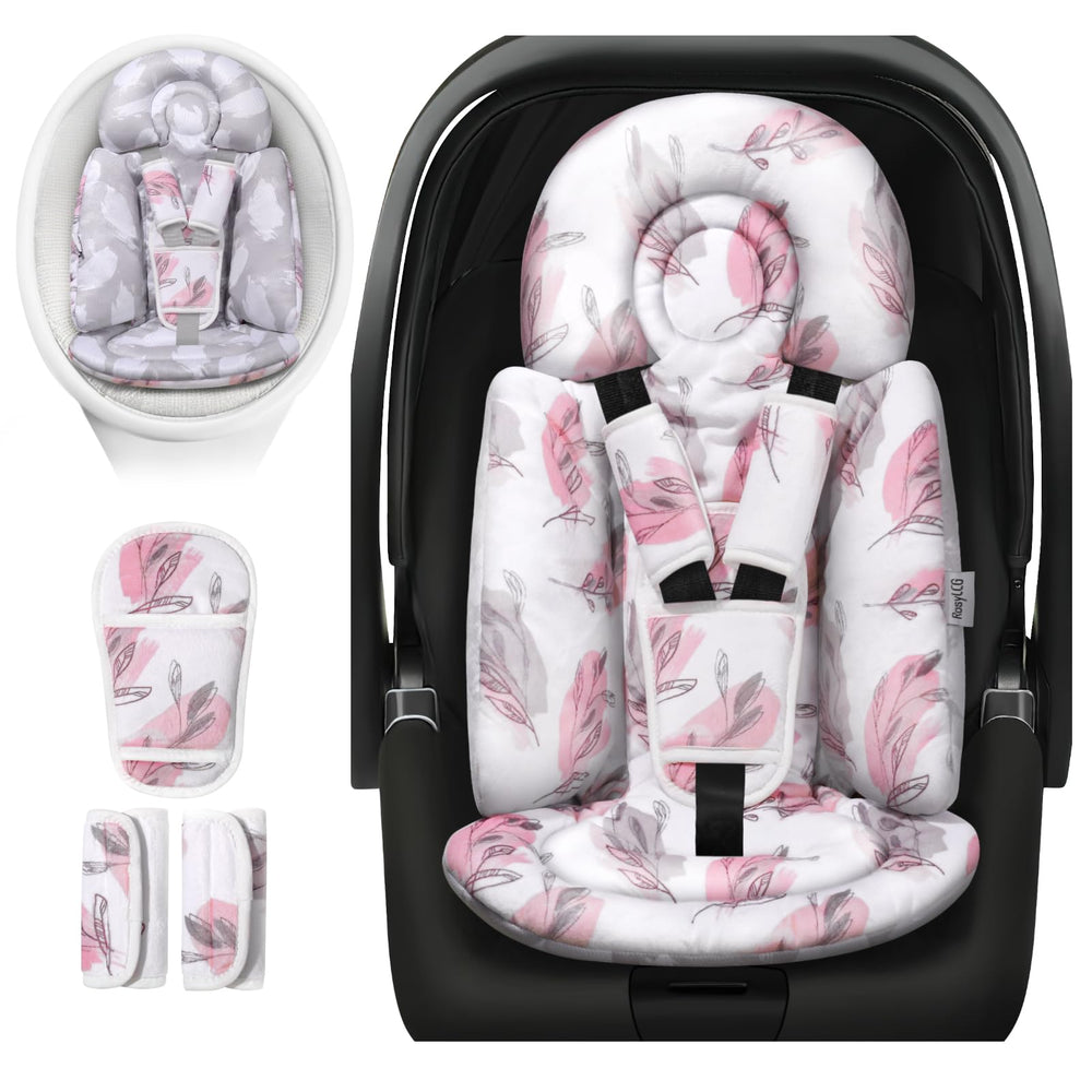 RosyLCG Upgraded Infant Seat Insert with full-body support enhances newborn comfort during rides.