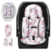 RosyLCG Upgraded Infant Seat Insert with full-body support enhances newborn comfort during rides.