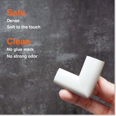 Oyster White corner protector on light-colored furniture.