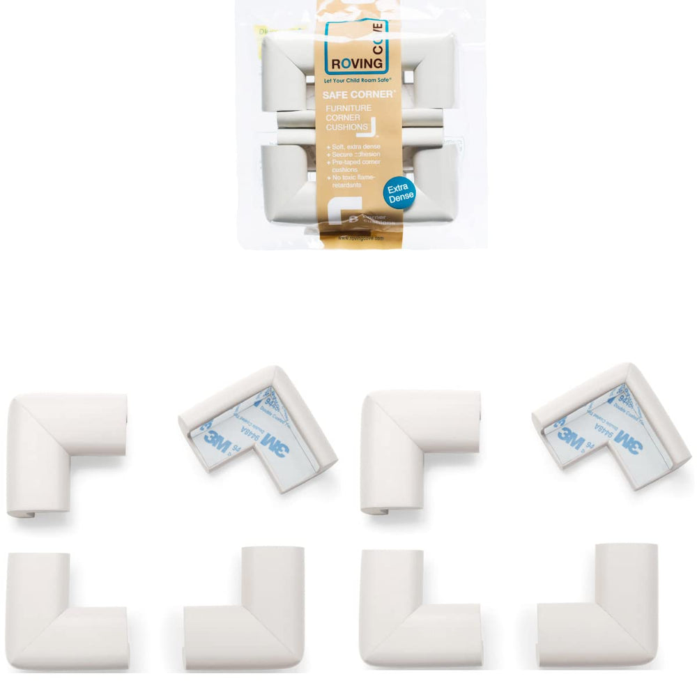 Roving Cove HeftyFit corner protector with eight large corners protects nursery furniture