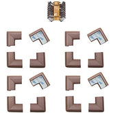Roving Cove HeftyFit corner protector in coffee brown shields table corners from impact.