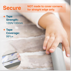 Roving Cove HeftyFit desk edge cushion protecting a computer desk edge